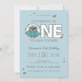 Cookie Monster | En Tuff Cookie Birthday Inbjudningar