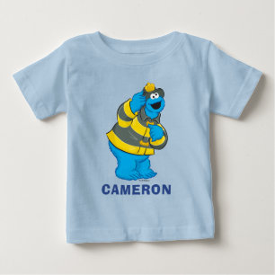 Cookie Monster   Fireman Costume T Shirt
