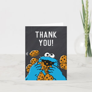 Cookie Monster Födelsedagsritkort Tack Kort