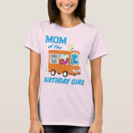 Cookie Monster Food Lastbil Mamma i Birthday Girl T Shirt