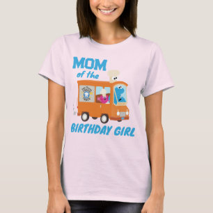 Cookie Monster Food Lastbil Mamma i Birthday Girl T Shirt