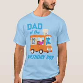 Cookie Monster Food Lastbil Pappa i Birthday Boy T Shirt
