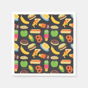 Cookie Monster Foodie Lastbil Chalkboard Pappersservett