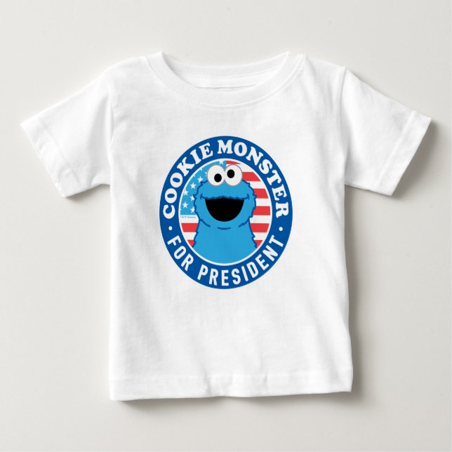 Cookie Monster för ordförande T Shirt (Framsida)
