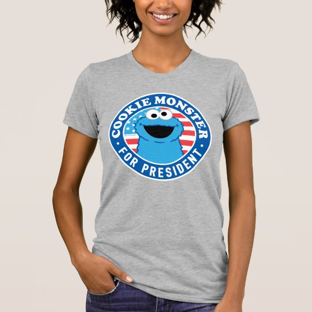 Cookie Monster för ordförande T Shirt (Framsida)