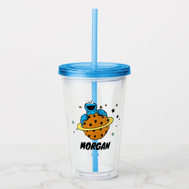 Cookie Monster | Från denna värld | Lägg till Namn Take Away Mugg (Framsida)