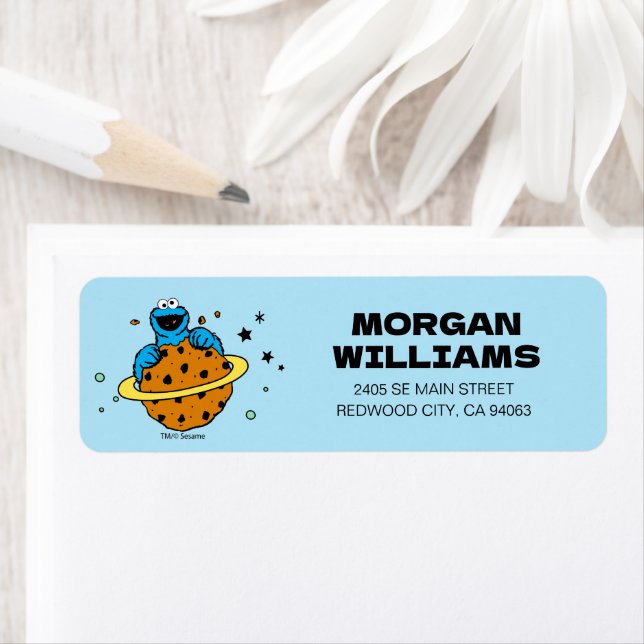 Cookie Monster | Från denna värld Returadress Etikett (Insitu)