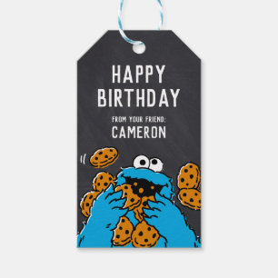 Cookie Monster   Grattis på födelsedagen från Presentetikett