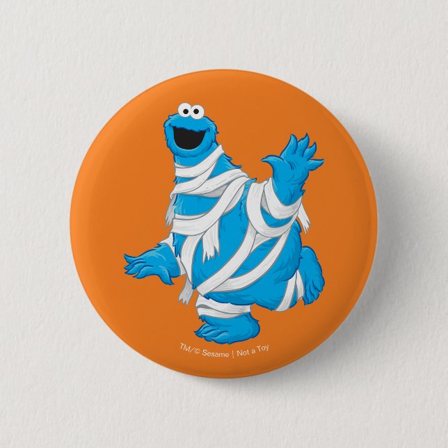Cookie Monster | Halloween Mummy Knapp (Framsida)