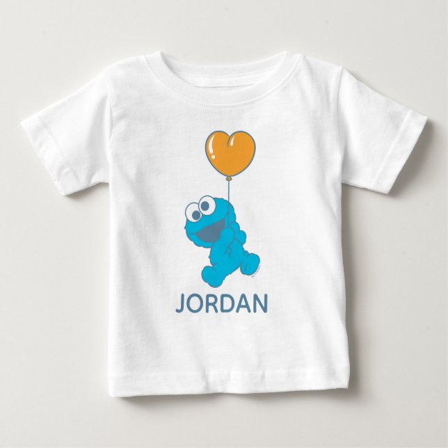 Cookie Monster Heart Balloon T Shirt (Framsida)