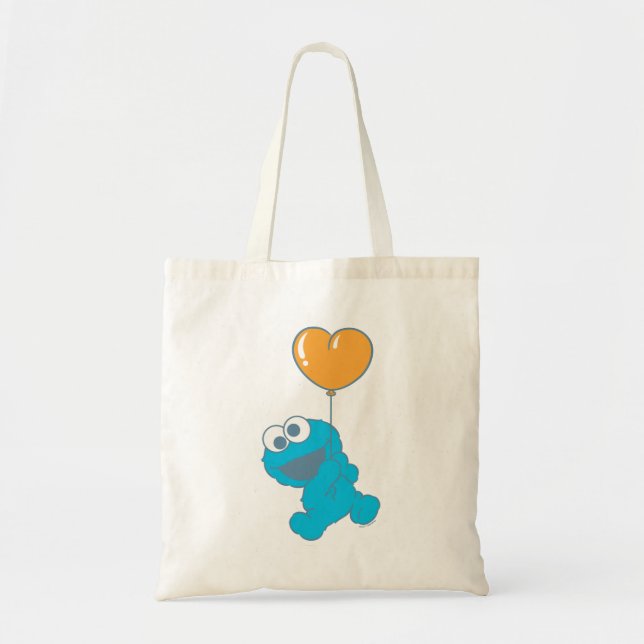 Cookie Monster Heart Balloon Tygkasse (Framsidan)