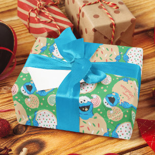 Cookie Monster Helgdag   Lägg till ditt namn Presentpapper