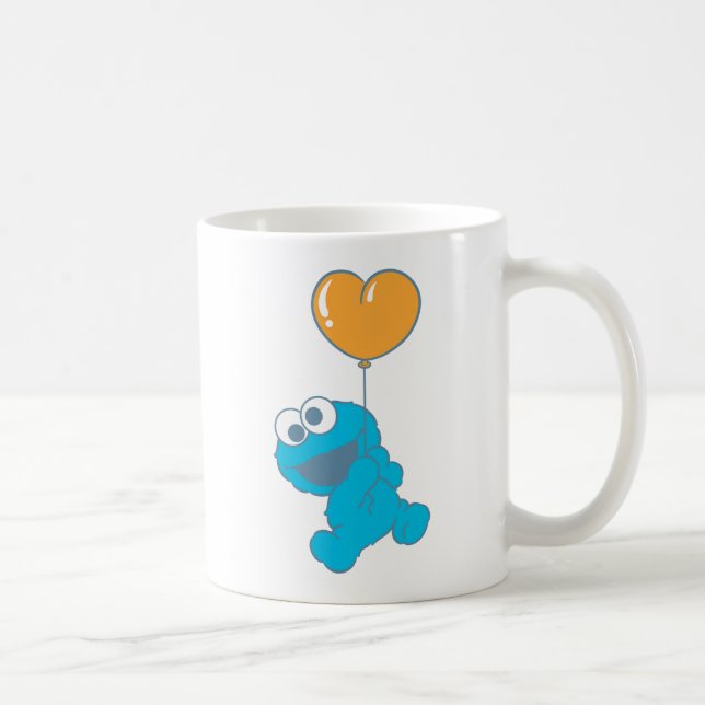 Cookie Monster Hjärtballong Kaffemugg (Höger)