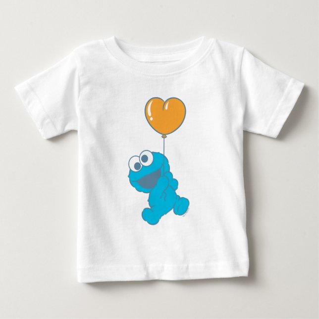 Cookie Monster Hjärtballong T Shirt (Framsida)