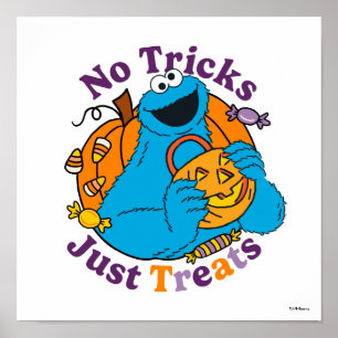 Cookie Monster Inga trick, bara Trets Poster