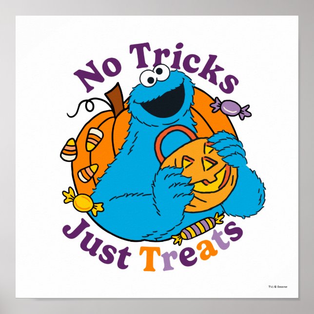 Cookie Monster | Inga trick, bara Trets Poster (Framsidan)