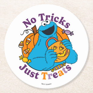 Cookie Monster Inga trick, bara Trets Underlägg Papper Rund