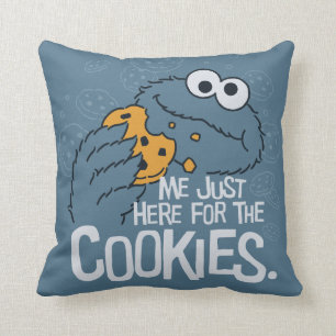 Cookie Monster Jag är bara här för kakor Kudde