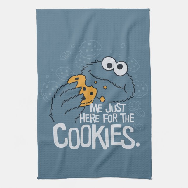 Cookie Monster | Jag är här för cookies Kökshandduk (Vertikal)