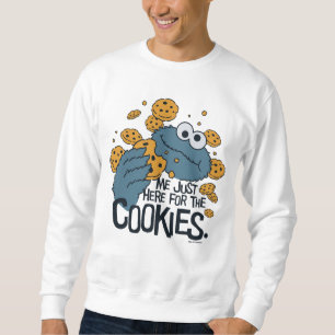Cookie Monster   Jag är här för cookies Lång Ärmad Tröja