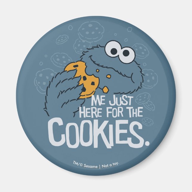 Cookie Monster | Jag är här för cookies Magnet (Framsidan)