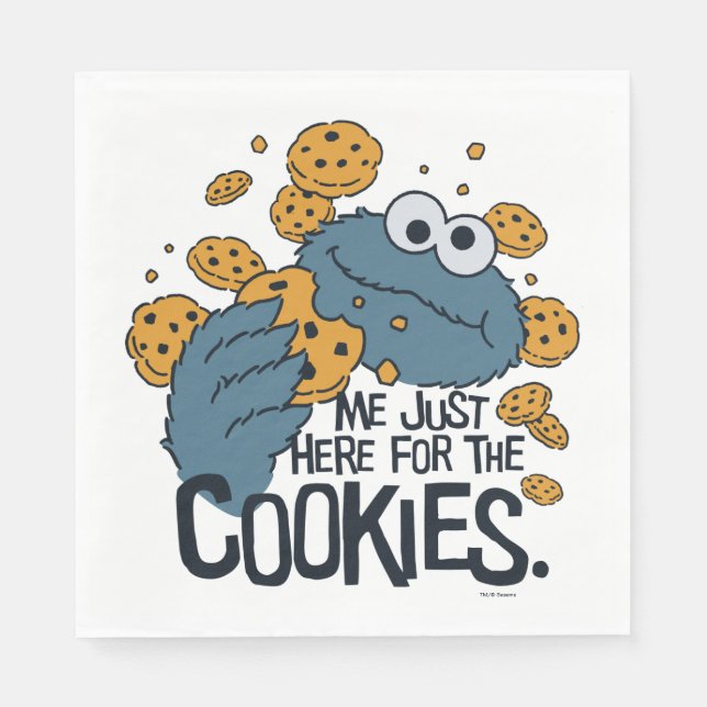 Cookie Monster | Jag är här för cookies Pappersservett (Framsidan)