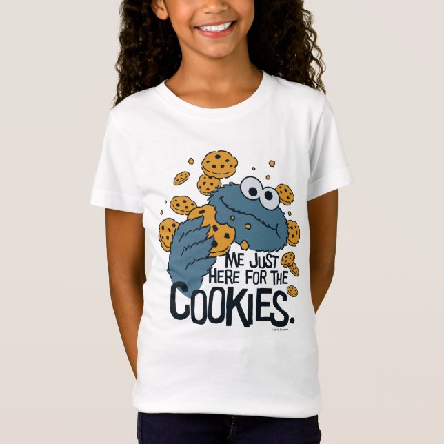 Cookie Monster | Jag är här för cookies T Shirt (Framsida)