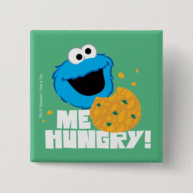 Cookie Monster | Jag är Hungrig! Knapp (Framsida)