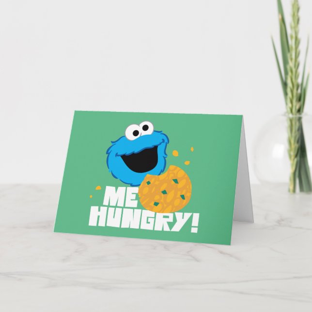 Cookie Monster | Jag är Hungrig! Kort (Framsida)