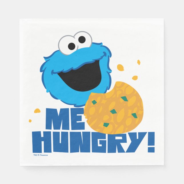 Cookie Monster | Jag är Hungrig! Pappersservett (Framsidan)