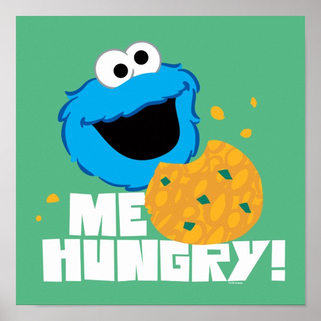 Cookie Monster | Jag är Hungrig! Poster (Framsidan)