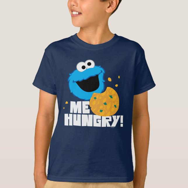 Cookie Monster | Jag är Hungrig! T Shirt (Framsida)