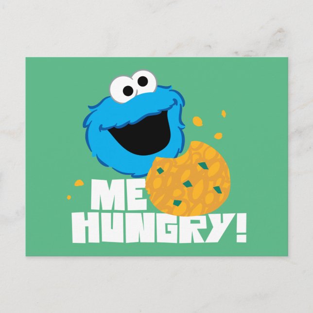 Cookie Monster | Jag är Hungrig! Vykort (Framsida)