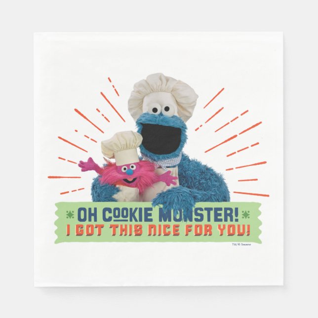 Cookie Monster! Jag Har det här för dig Pappersservett (Framsidan)