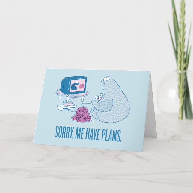 Cookie Monster | Jag har tyvärr planer Kort (Framsida)