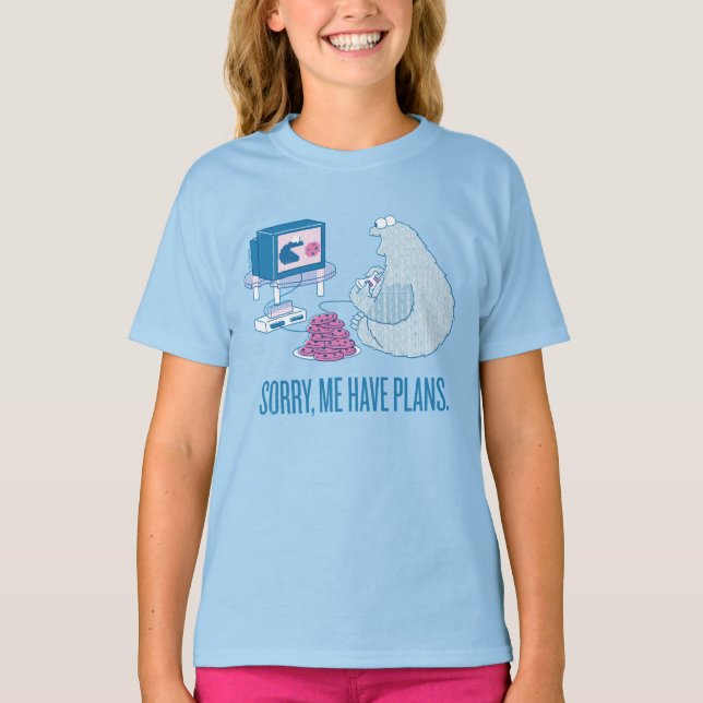 Cookie Monster | Jag har tyvärr planer T Shirt (Framsida)