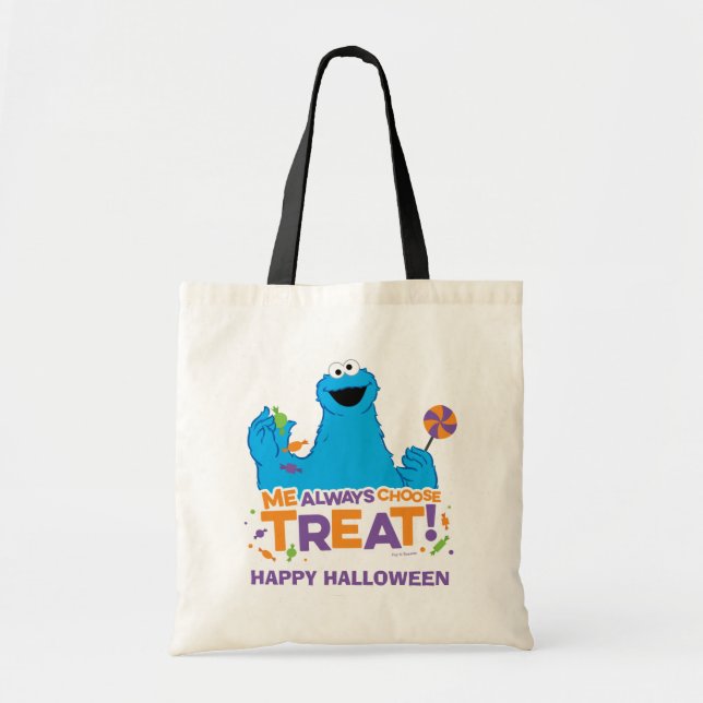 Cookie Monster - jag väljer alltid Behandla Tygkasse (Framsidan)