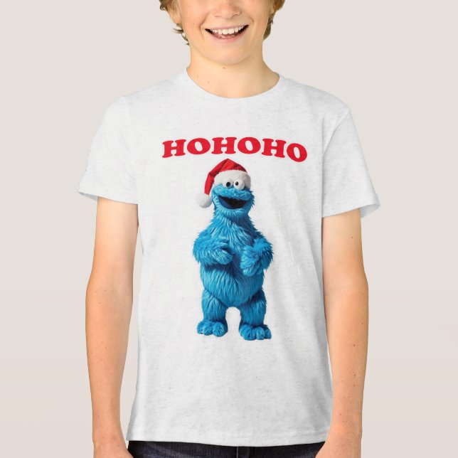 Cookie Monster-jul T Shirt (Framsida)