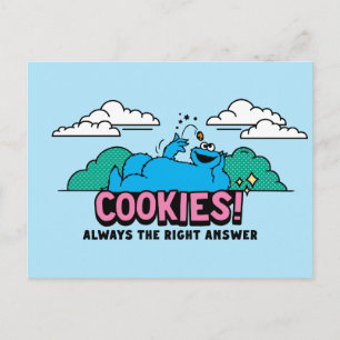 Cookie Monster Kakor Alltid Rätt Svar Vykort