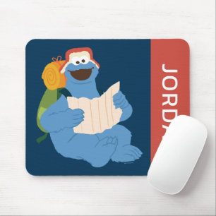 Cookie Monster Läs En Karta Lägg Till Ditt Namn Musmatta