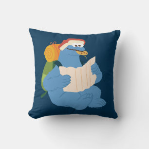 Cookie Monster läser en karta Kudde