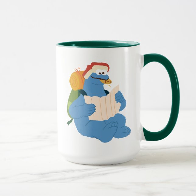Cookie Monster läser en karta Mugg (Höger)