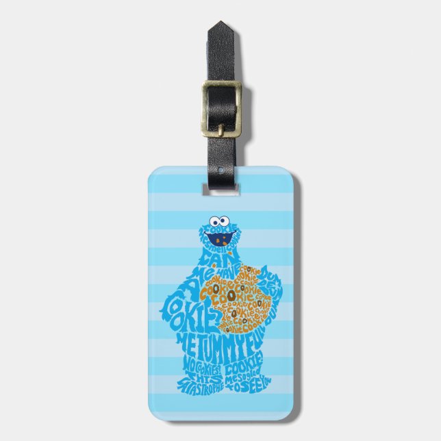 Cookie Monster Mönster Fill Bagagebricka (Vertikal Framsida)
