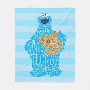 Cookie Monster Mönster Fill Fleecefilt