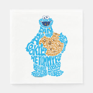 Cookie Monster Mönster Fill Pappersservett