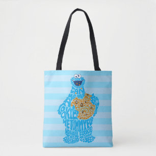 Cookie Monster Mönster Fill Tygkasse