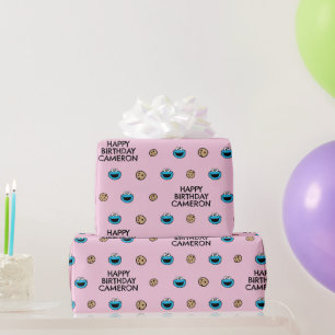 Cookie Monster och Cookies Rosa Mönster Presentpapper