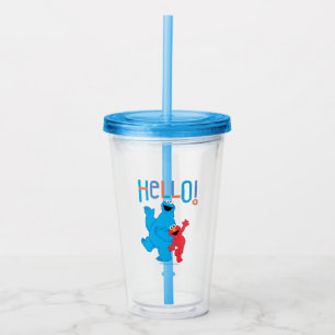 Cookie Monster och Elmo Hej! Take Away Mugg
