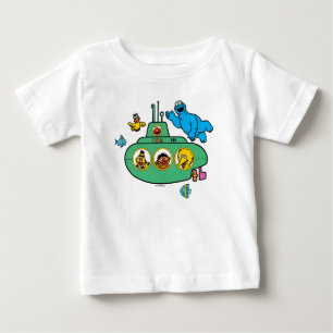 Cookie Monster och Sesam-vänner i ubåt T Shirt