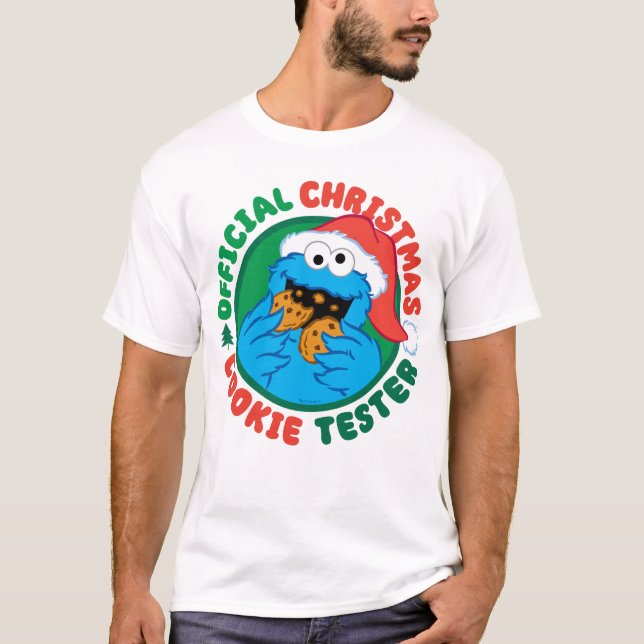 Cookie Monster | Officiell jul Cookie Tester T Shirt (Framsida)
